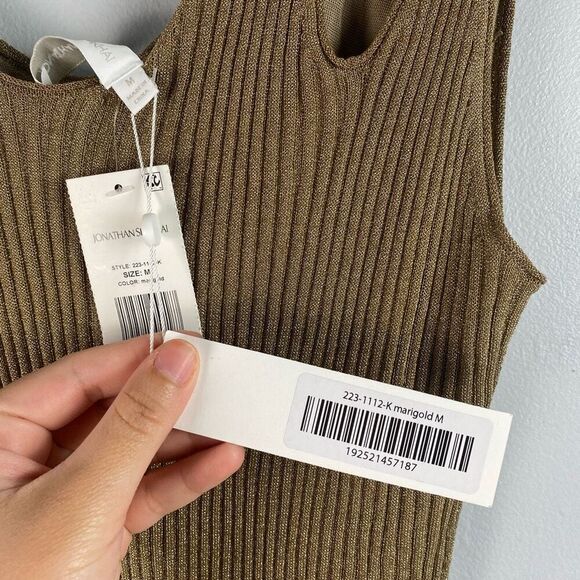 JONATHAN SIMKHAI Ivette Metallic Rib-Knit Midi-Dress - Picture 12 of 12